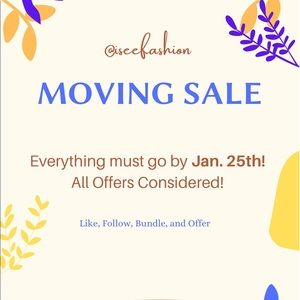 MOVING SALE ON EVERYTHING